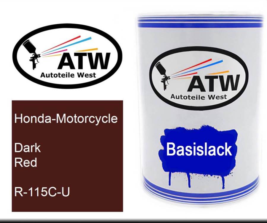 Honda-Motorcycle, Dark Red, R-115C-U: 500ml Lackdose, von ATW Autoteile West.